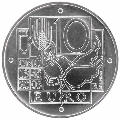 10 Euro 60°Anniversario Onu 2005