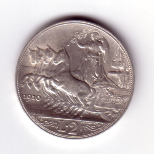 2 Lire Vittorio Emanuele III (Quadriga Veloce)