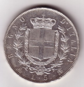 5-Lire-Vittorio-Emanuele-II 1873
