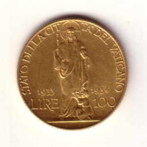 PIo-XI--100-Lire 1933/34